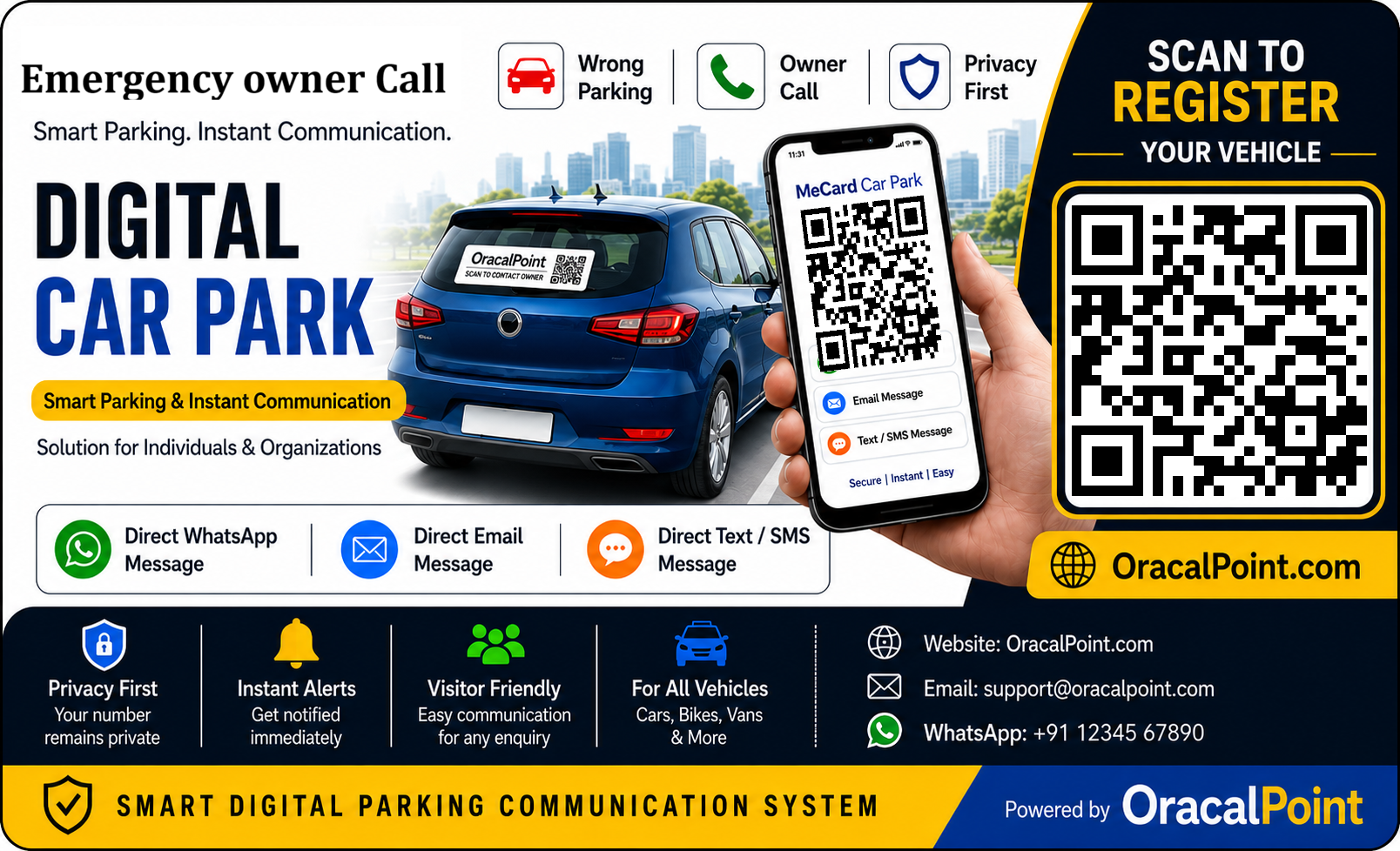 Vehicle QR Code Sticker
